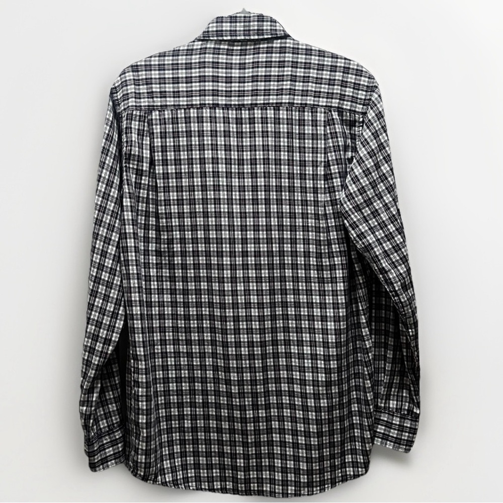 Wrangler Plaid Cotton Shirt Men’s S Blue White Maroon Long Sleeve - Picture 9 of 11